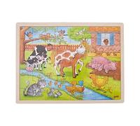 Goki 57745 Puzzle Vie À La Ferme 48 Pieces, Multicolore