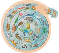goki 57790 Puzzle à encastrer Le zodiaque, multicolore (1 pièce)