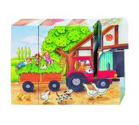 Puzzle de cubes - " 4 saisons à la ferme" - 12 cubes