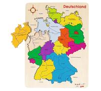 Goki - 57860 - Puzzle À Encastrement - Allemagne - 16 Pièces en bois