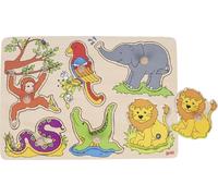 goki 57862 Puzzle sonore animaux du zoo, avec voix d'animaux, multicolore