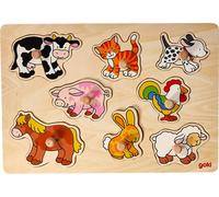 goki 57873 Puzzle à assembler La ferme VII, multicolore (1 pièce)
