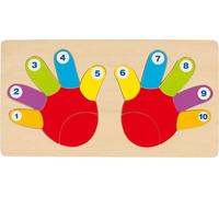 goki 57875 Puzzle à encastrer mains, multicolore (1 pièce)