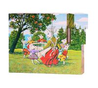 Goki - 2041676 - Puzzle en Bois - Cubes - Histoire - 20 Pièces