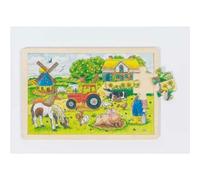 goki 57891 Puzzle à assembler La ferme du meunier, multicolore (1 pièce)