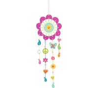 goki 58294 - Kit de bricolage attrape-rêves danse florale 66 - 22 pièces Kit créatif en bois pour créer un attrape-rêves coloré