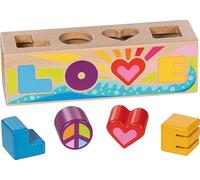 goki 58309 - Boîte de rangement en bois « Love » - Jouet design de la série goki66 - Environ 24 cm de large