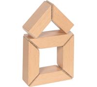 GOKI 58377 Piezas construcción Madera con conexiones de Velcro y Toys to Stack a