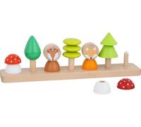 Goki - 58423 - Jeu de tri de Couleurs et de Formes, Amis de la forêt, en Bois de hêtre, à partir de 2 Ans