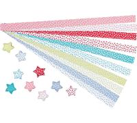 goki 58442 Set de bricolage Pliage d'étoiles 29 x 1,5 cm, papier, 100 bandes, multicolore (1 set)