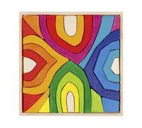 Goki 58471 Lot de 25 Blocs de Construction Quatre Saisons 33 x 33 x 3 cm