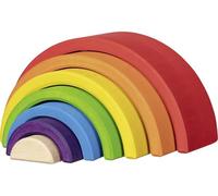goki 58479 - Briques de Construction - Petit Arc-en-Ciel - en Bois d'érable de qualité supérieure Evolution - 7 pièces - Couleurs Vives à Base d'eau - Fabriqué en UE