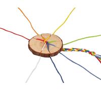 Goki Rondelle à tricoter 58484 Ø 7 cm Bois 7 fils Multicolore