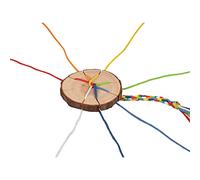 Goki 58484 Rondelle à Tricoter Ø 7 cm, Bois, 7 Fils, Multicolore