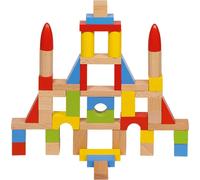 goki 58575 cubes en bois dans un sac en coton, multicolore, 50 pièces (1 set)