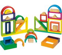 goki 58655 Blocs de construction arc-en-ciel, multicolores