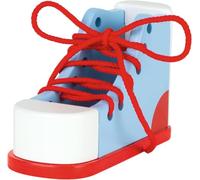 Goki -58784 - Chaussure à Lacer Multicolore, Bleu/Rouge/Blanc
