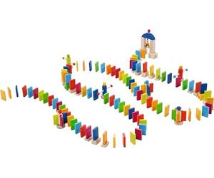 Goki - 58963 - Rallye des Dominos, Jeu d'adresse en Bois, 247 pièces