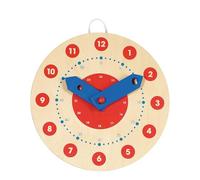 Goki - 58980 - Ameublement Et Décoration - Horloge Apprentissage, petite, Brun