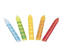 Goki 60719 Lot de 10 bougies d'anniversaire à rayures