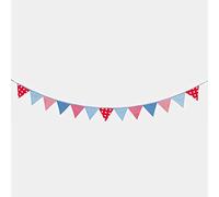 goki - 60768 - Guirlande de fanions Bleue et Rouge, 13 fanions