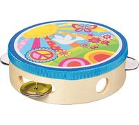 goki 61841 - Tambourin Sunshine - Instrument de musique pour enfants en bois et métal