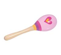 Goki Instrument de musique Maracas Coeur 61844 Bois 20 cm Rose pour enfant