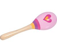 Goki Instrument de musique Maracas Coeur 61844 Bois 20 cm Rose pour enfant