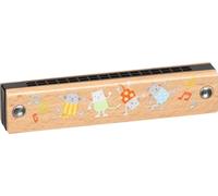 goki 61858 Harmonica en Bois et Plastique - Instrument de Musique avec Motifs de Chats - Favorise l'intérêt Musical et la Perception auditive des Enfants - 16 Tons différents - 13 cm - À partir de 3