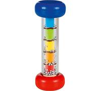 Goki 61879 Mini bâton de Pluie L = 12,2 cm, Ø = 4,4 cm, Bois, Plastique, Billes en Acier