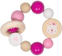 Goki Griffon élastique ours polaire rose en bois Jouets de motricité NOUVEAU 65278