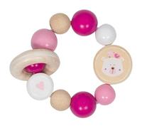 Goki Jouet à saisir Ours polaire élastique en bois rose 65278