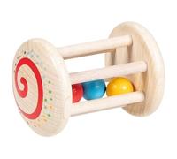 goki 65348 Hochet cage arc-en-ciel en bois avec boules colorées Fabriqué en Allemagne