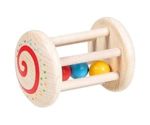 goki 65348 Hochet cage arc-en-ciel en bois avec boules colorées Fabriqué en Allemagne