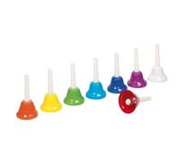goki 8 cloches 13x7cm métal multicolore avec style de bois