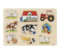Goki 9-Piece Puzzle Ferme Multicolore G