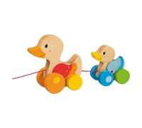 goki Animal à tirer Famille de canards 54879 Griffon en bois Jouet en bois pour enfants NOUVEAU