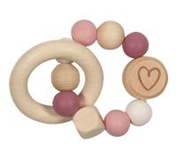 Goki Baby - Elastik Greifling Herz - naturel/rose