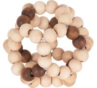 GOKI Balle élastique en bois nature Hochet