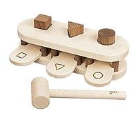 Jouet en bois bébé Banc à marteler Nature Goki® - Jouets 1 an