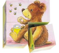 Goki Bloc de bois Puzzle Bébé animaux