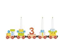 Goki bougeoir train junior 35 cm bois/cire 11-pièces