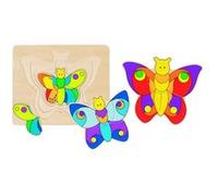 Goki Butterfly 4 Couches Puzzle 11 Pièces Multicolore G