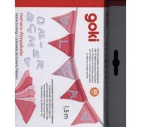 Goki Chaîne de fanions de lettres roses 10 fanions 83pcs Décoration d'anniversaire 60676 NOUVEAU