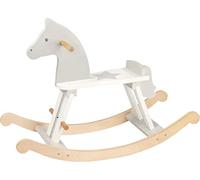 Goki Cheval à Bascule Gris/Blanc avec étoile, Barre de sécurité Amovible.