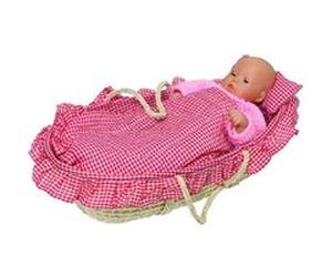 Goki Doll Panier Avec VUE Sur Le LAC Miroirs Rouge Carreaux 58 X 33 X 15 cm Rood G