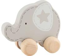 GOKI Eléphant à cheval en bois
