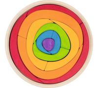 goki Evolution Puzzle en bois 58329 – Spirale de couleur, jeu d'emboîtement créatif pour enfants