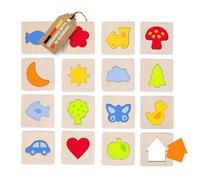 Goki- Feel-a-Pair Jeu de mémoire en Bois, 56968.0, Multicolore