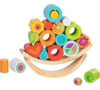 goki Flowerloop 66 56292 Balanceerspel, kleurrijk 21-delig behendigheidsspel van